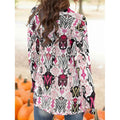 MUNSIEUR All-Over Print Women's Cardigan With Long Sleeve Sweater