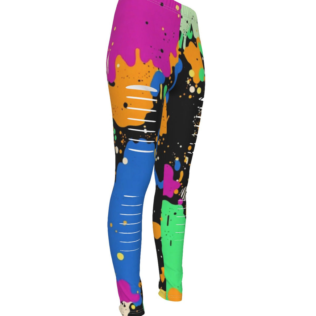 MUNSIEUR All-Over Print Women's Ripped Leggings New Arrivals
