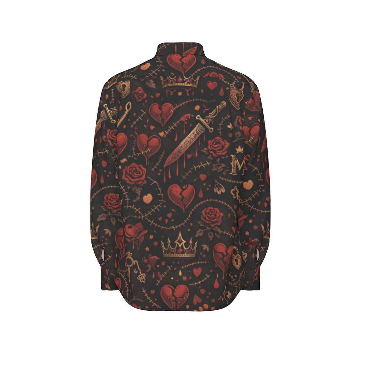 MUNSIEUR All-Over Print Men's Long Sleeve Tee Valentine's Day Collection