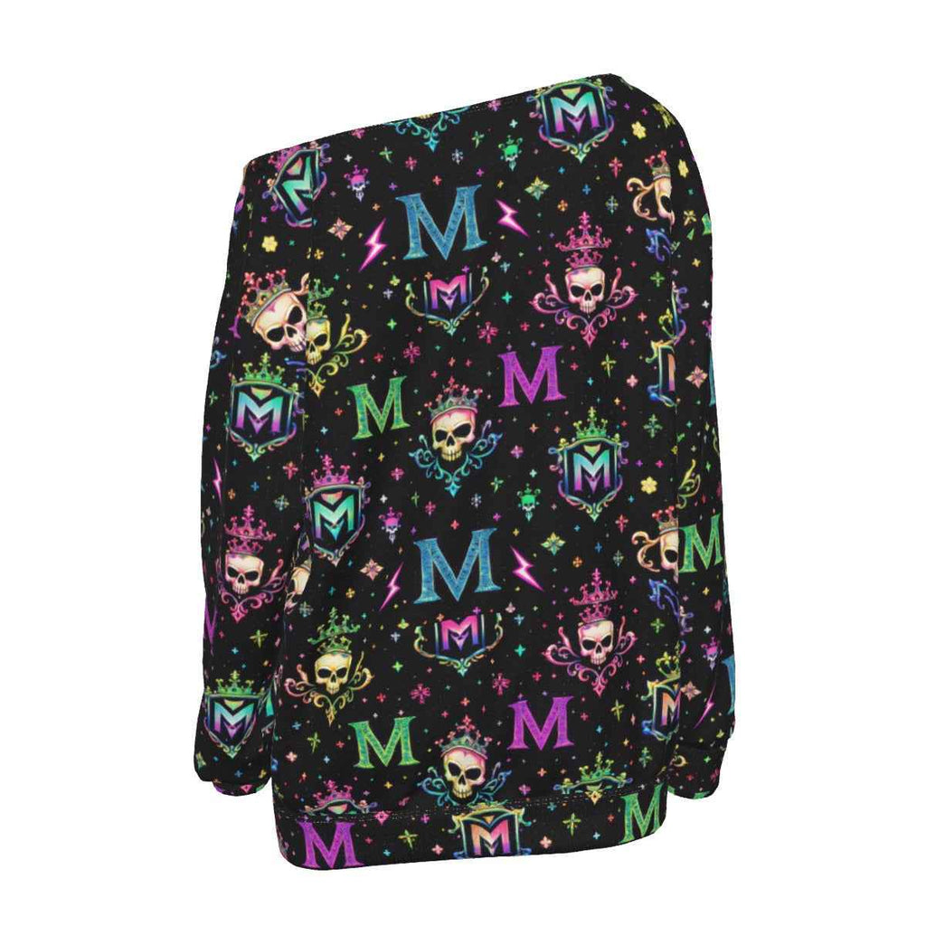 MUNSIEUR All-Over Print Women's Off-Shoulder Sweatshirt