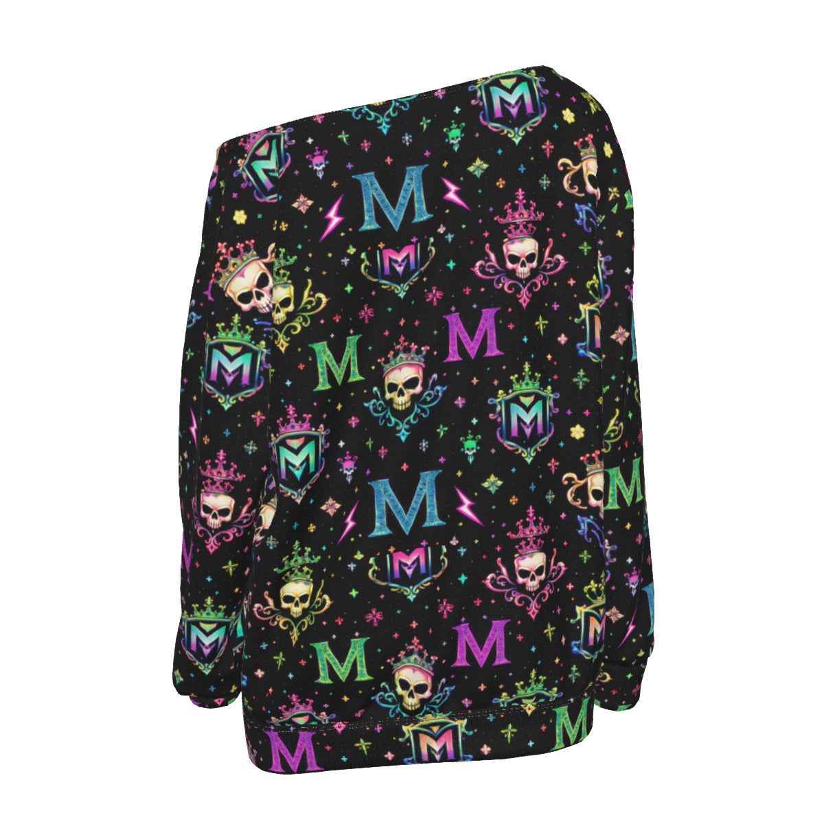 MUNSIEUR All-Over Print Women's Off-Shoulder Sweatshirt