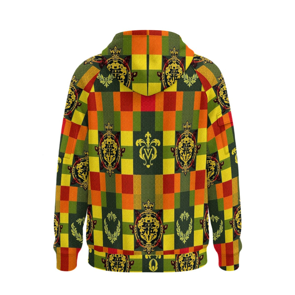 All-Over Print Men’s Fleece Half-Zip Hoodie With Arm Pockets