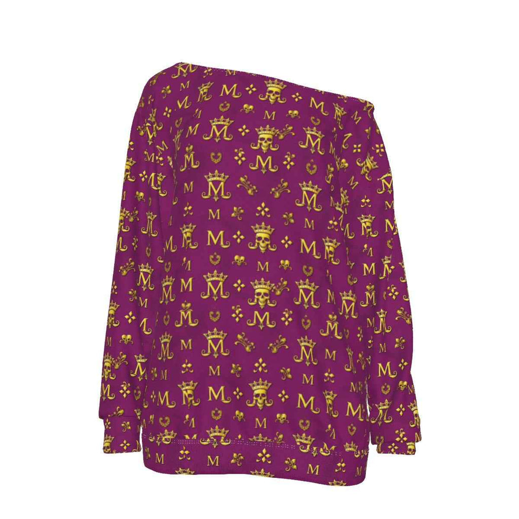 MUNSIEUR All-Over Print Women's Off-Shoulder Sweatshirt