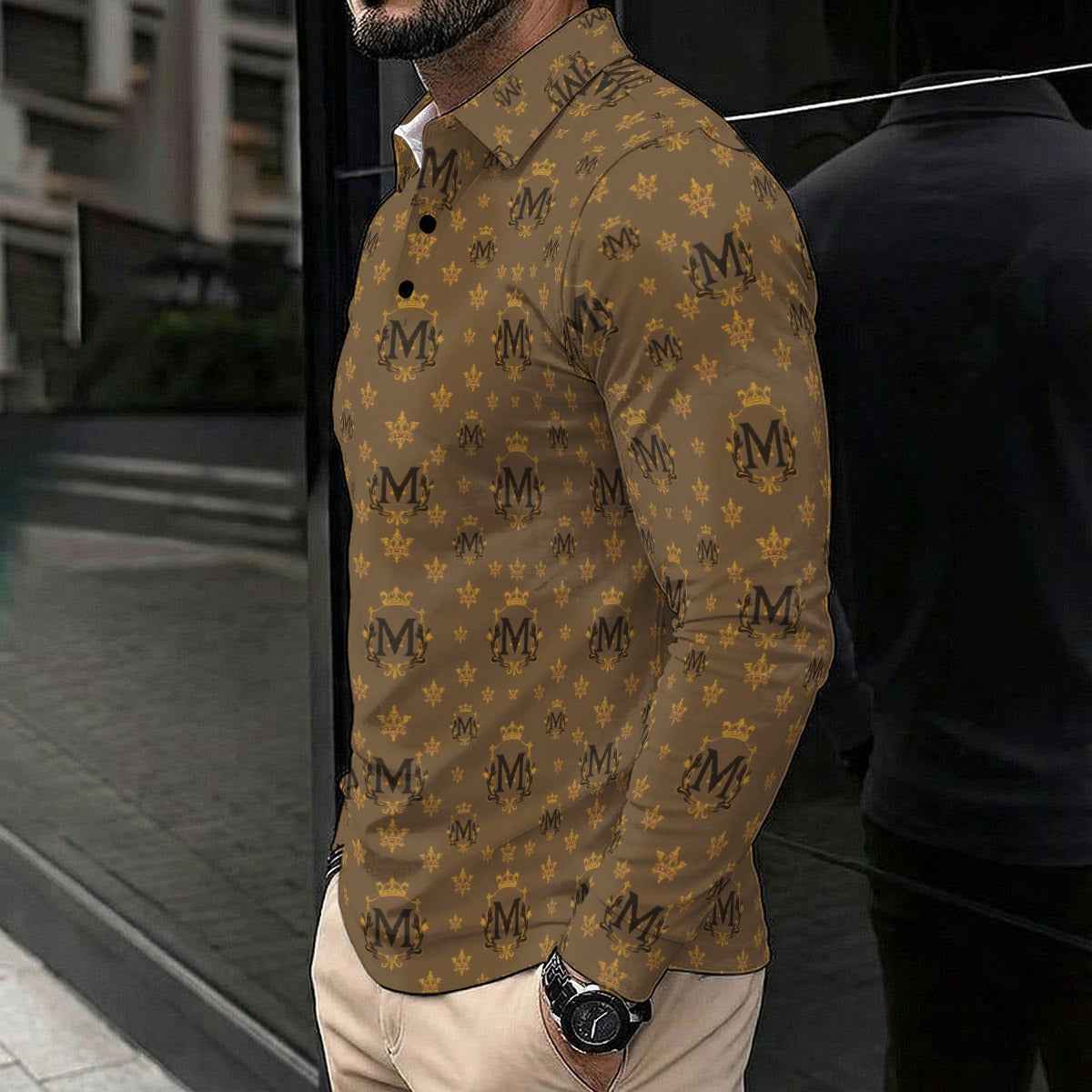 MUNSIEUR All-Over Print Men's Polo Tee New Arrivals