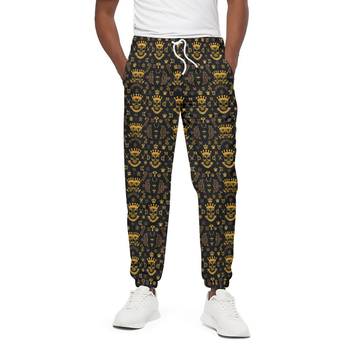 Munsieur Men's 100% Cotton Joggers Regular Fit with Elastic Waist & Side Pockets