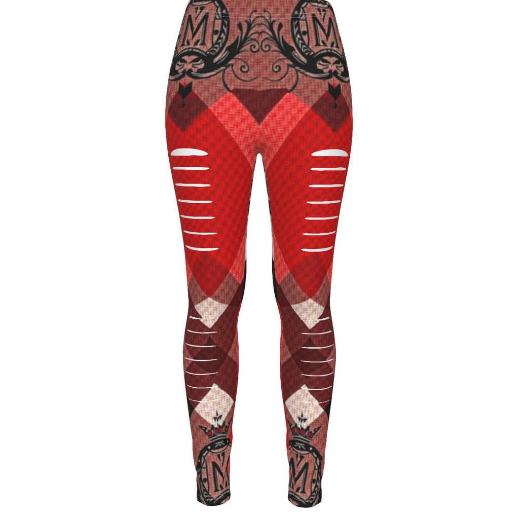 MUNSIEUR All-Over Print Women's Ripped Leggings