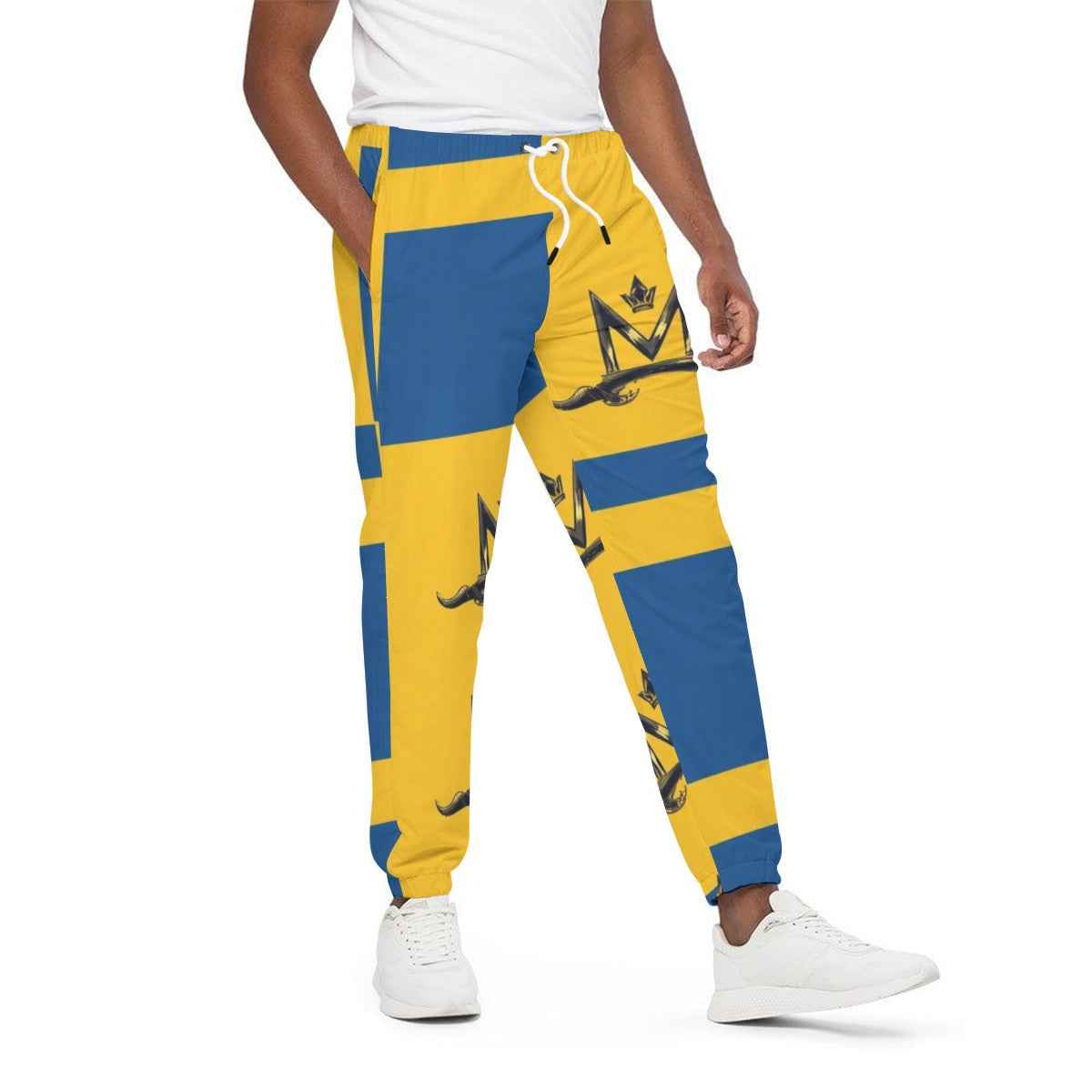 Yellow 310GSM All-Over Print Joggers – Heavy Cotton | MUNSIEUR