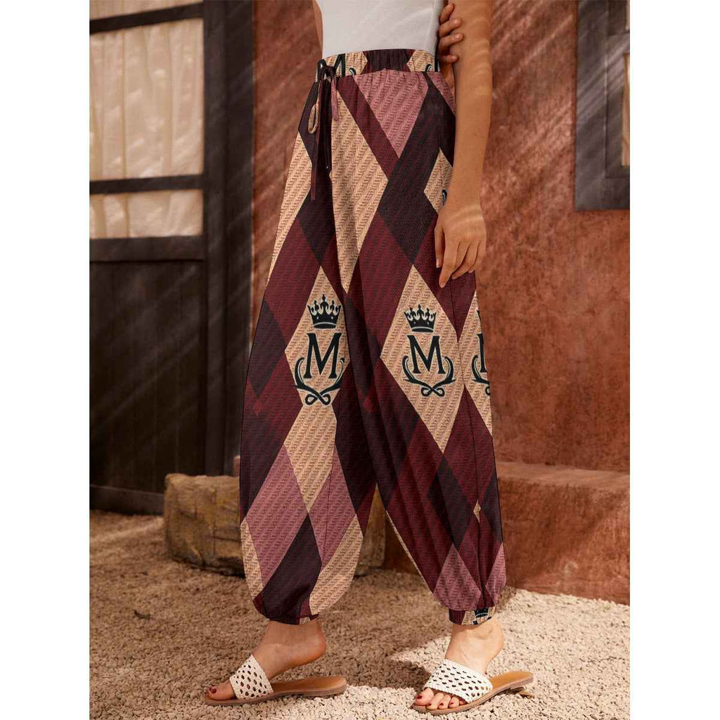 MUNSIEUR All-Over Print Women's Carrot Jeans with Pockets