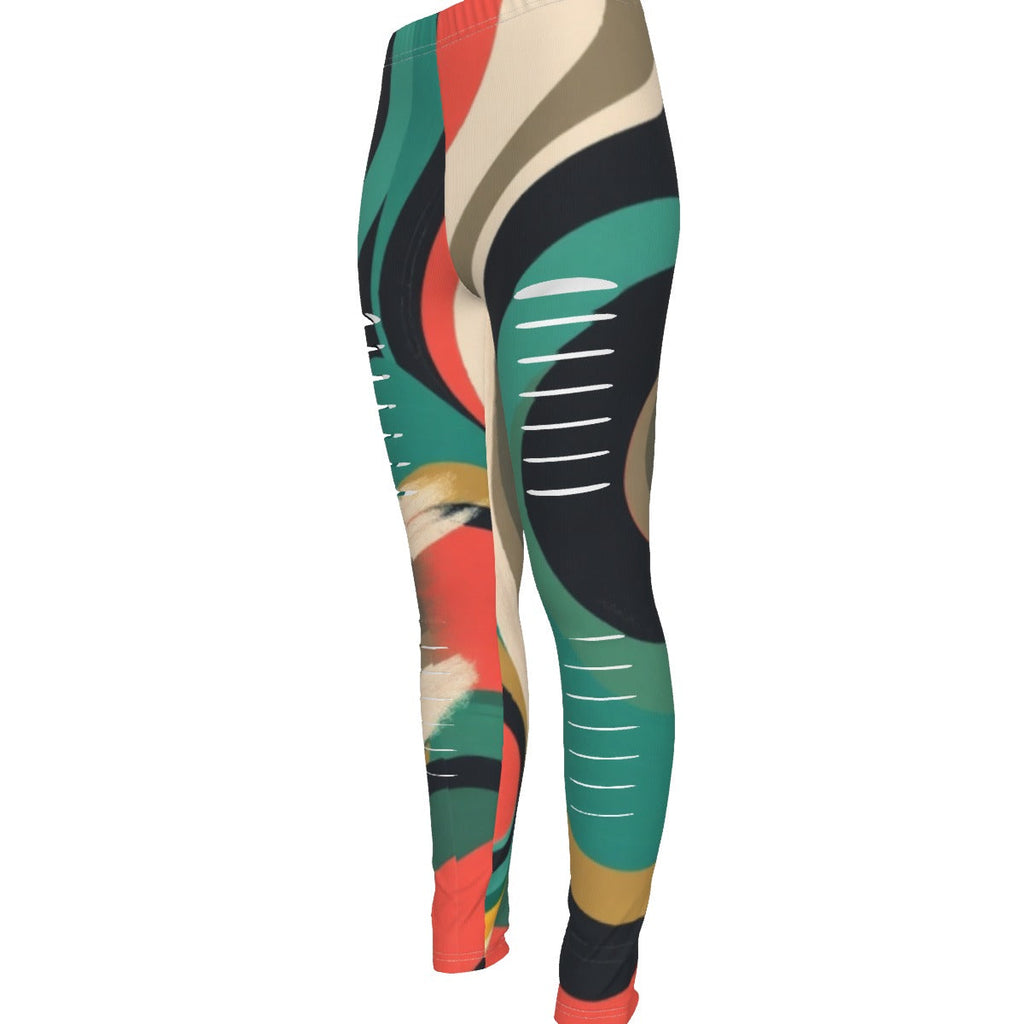 MUNSIEUR All-Over Print Women's Ripped Leggings