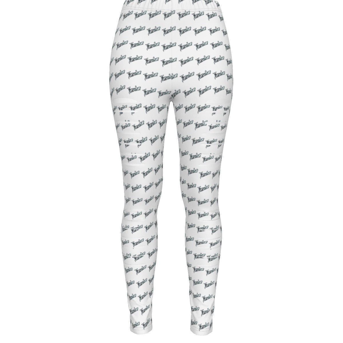 MUNSIEUR All-Over Print Women's Ripped Leggings