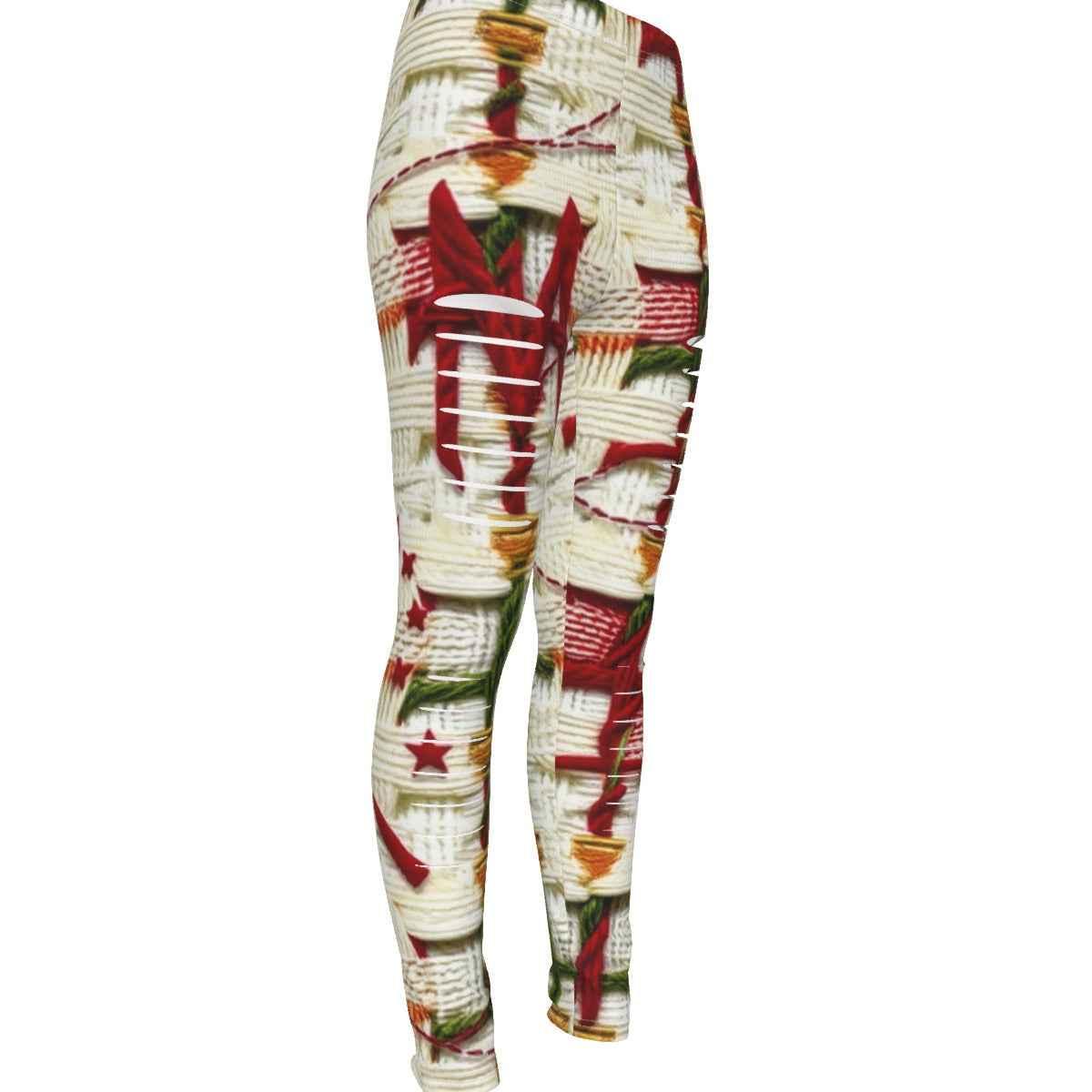 New Arrivals MUNSIEUR All-Over Print Women's Ripped Leggings