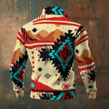 MUNSIEUR All-Over Print Men's Thick Knit Fleece Coat