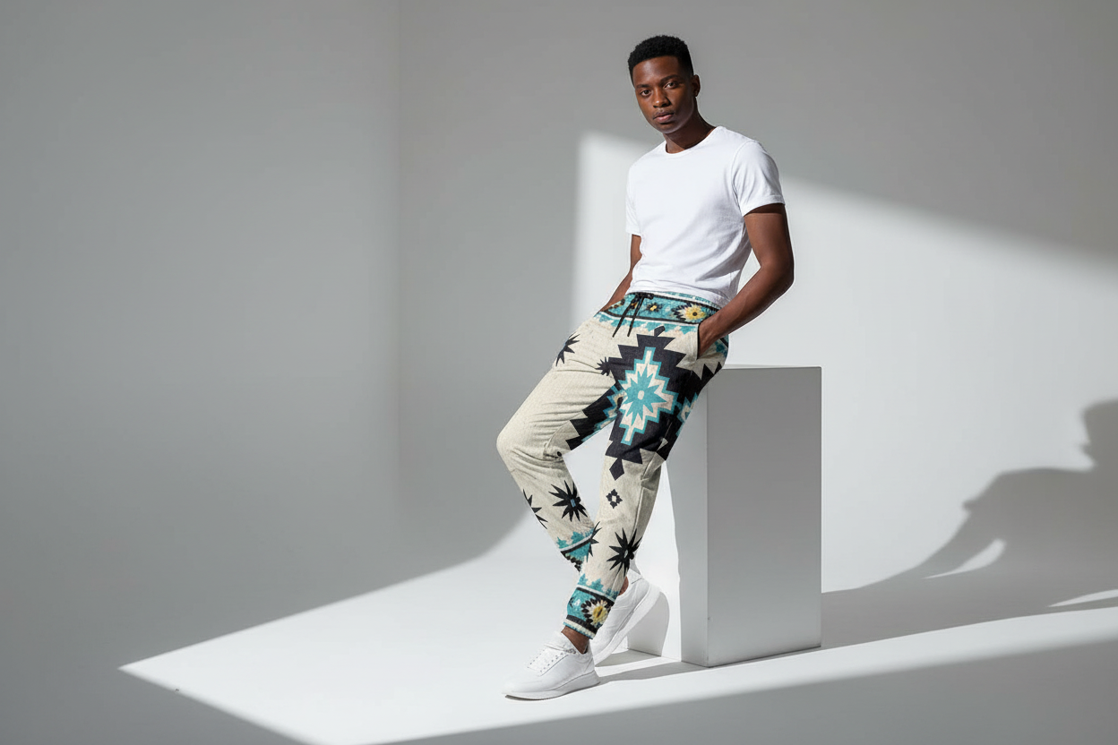 Men's Tribal Print Joggers - All-Over Print for Men