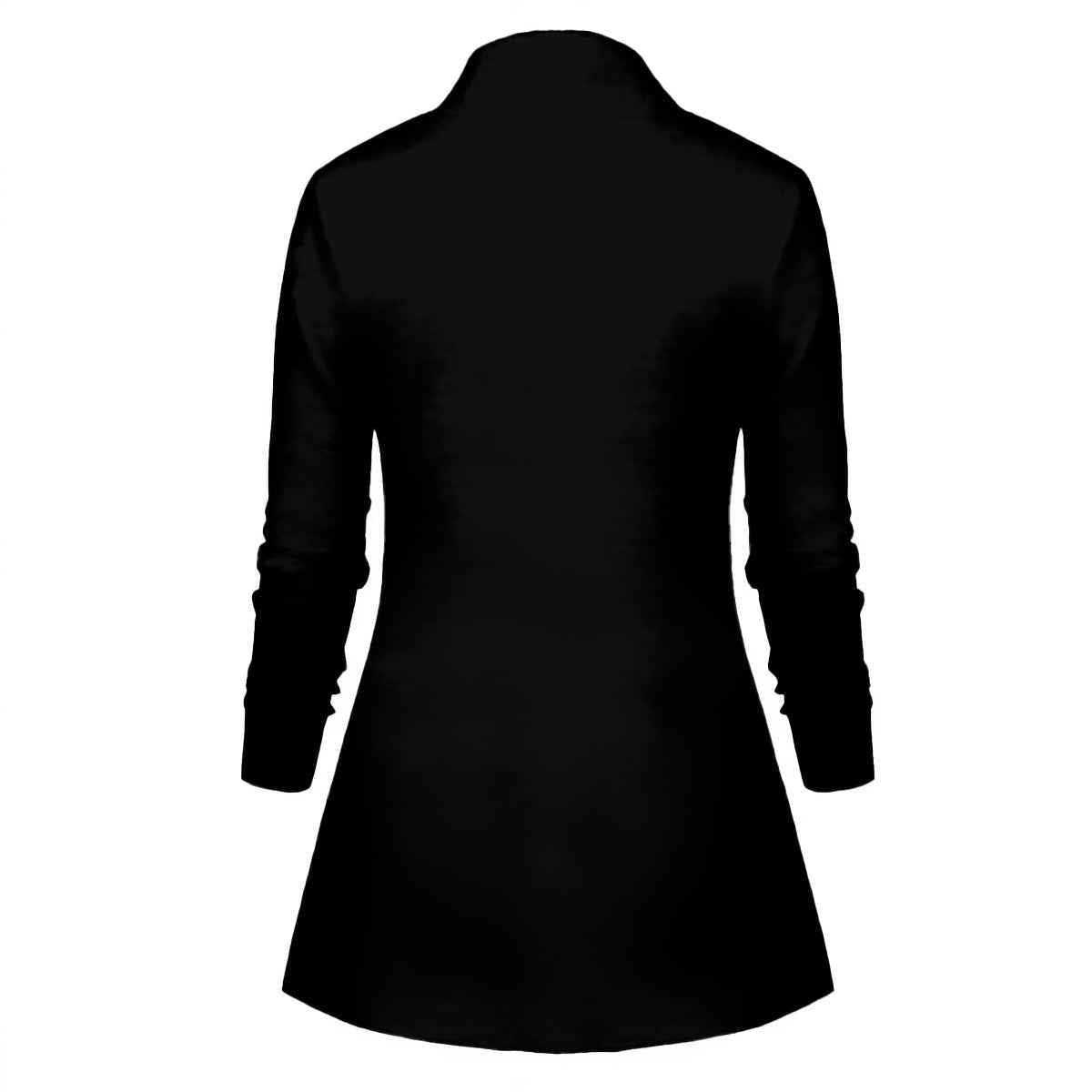 MUNSIEUR Basic Print Women's Draped Long Sleeve Blouse