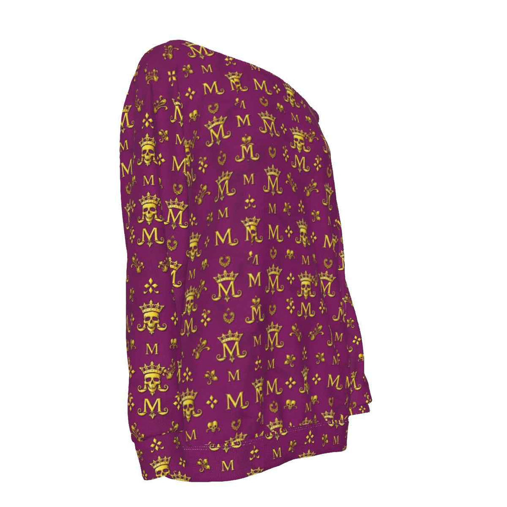 MUNSIEUR All-Over Print Women's Off-Shoulder Sweatshirt