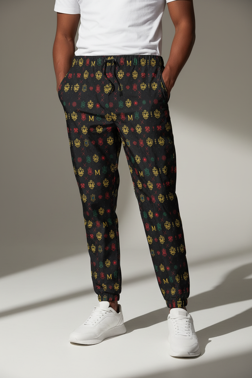 Munsieur Men's 100% Cotton Joggers - Soft & Comfortable Joggers with Elastic Waist and Side Pockets