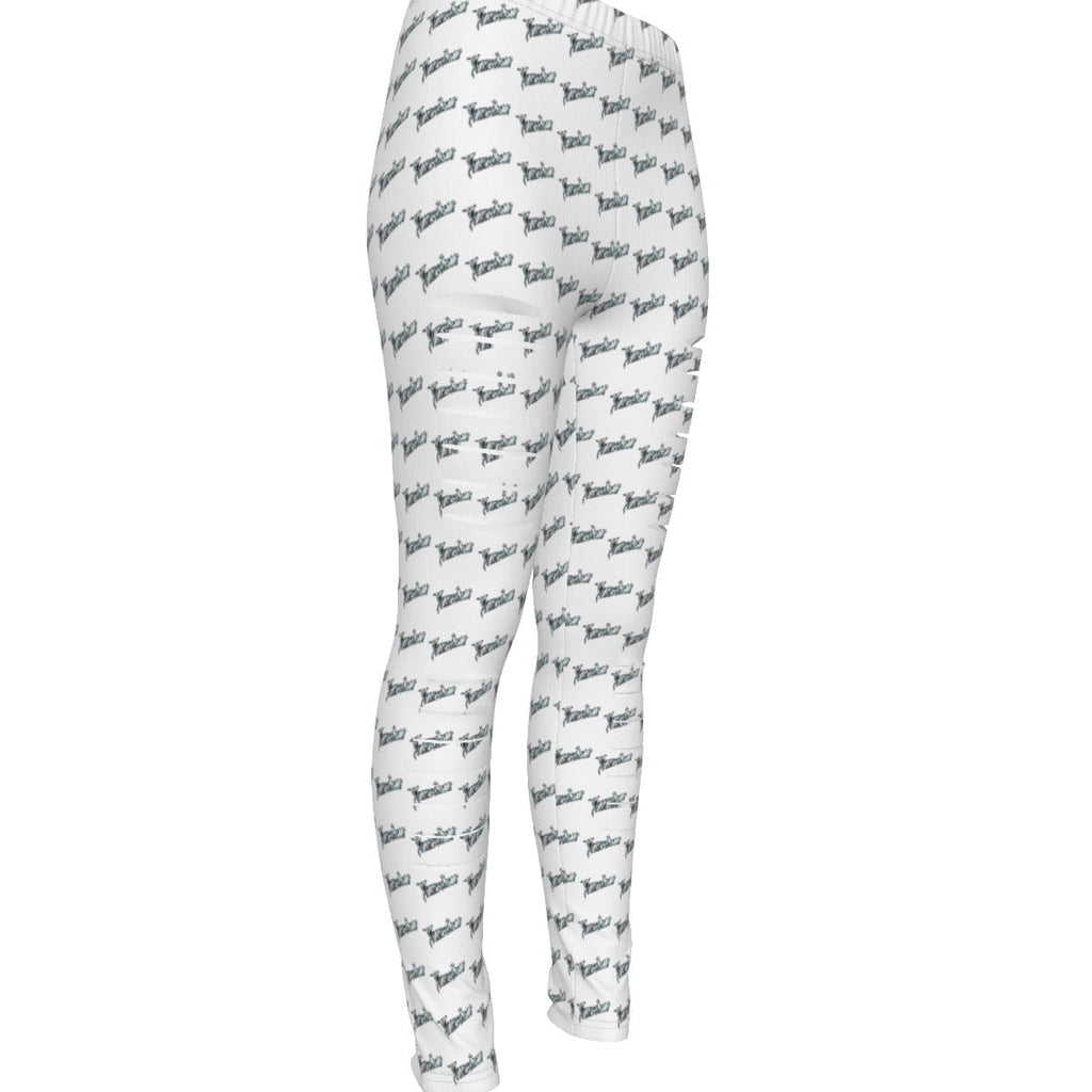 MUNSIEUR All-Over Print Women's Ripped Leggings