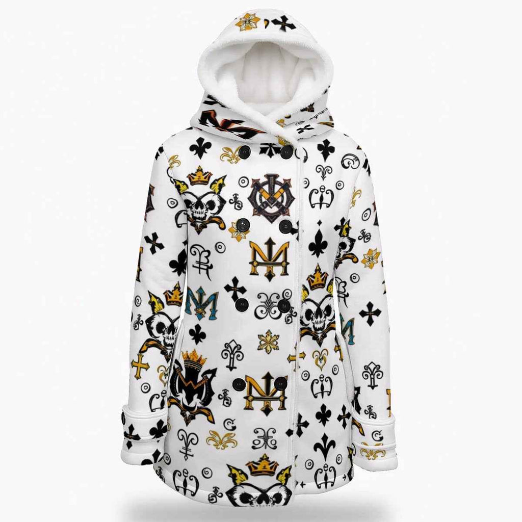 MUNSIEUR All-Over Print Women's Winter Jacket With Fleece