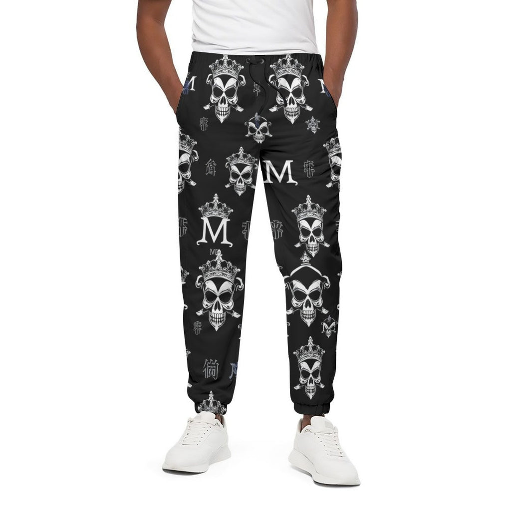 Black 310GSM All-Over Print Joggers for Men | MUNSIEUR
