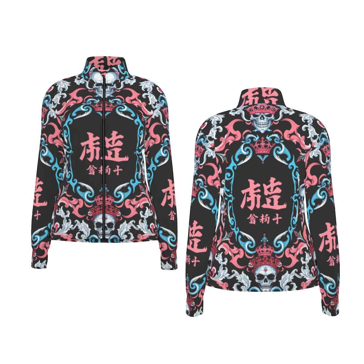 MUNSIEUR All-Over Print Women's Long Sleeve Thumbhole Jacket