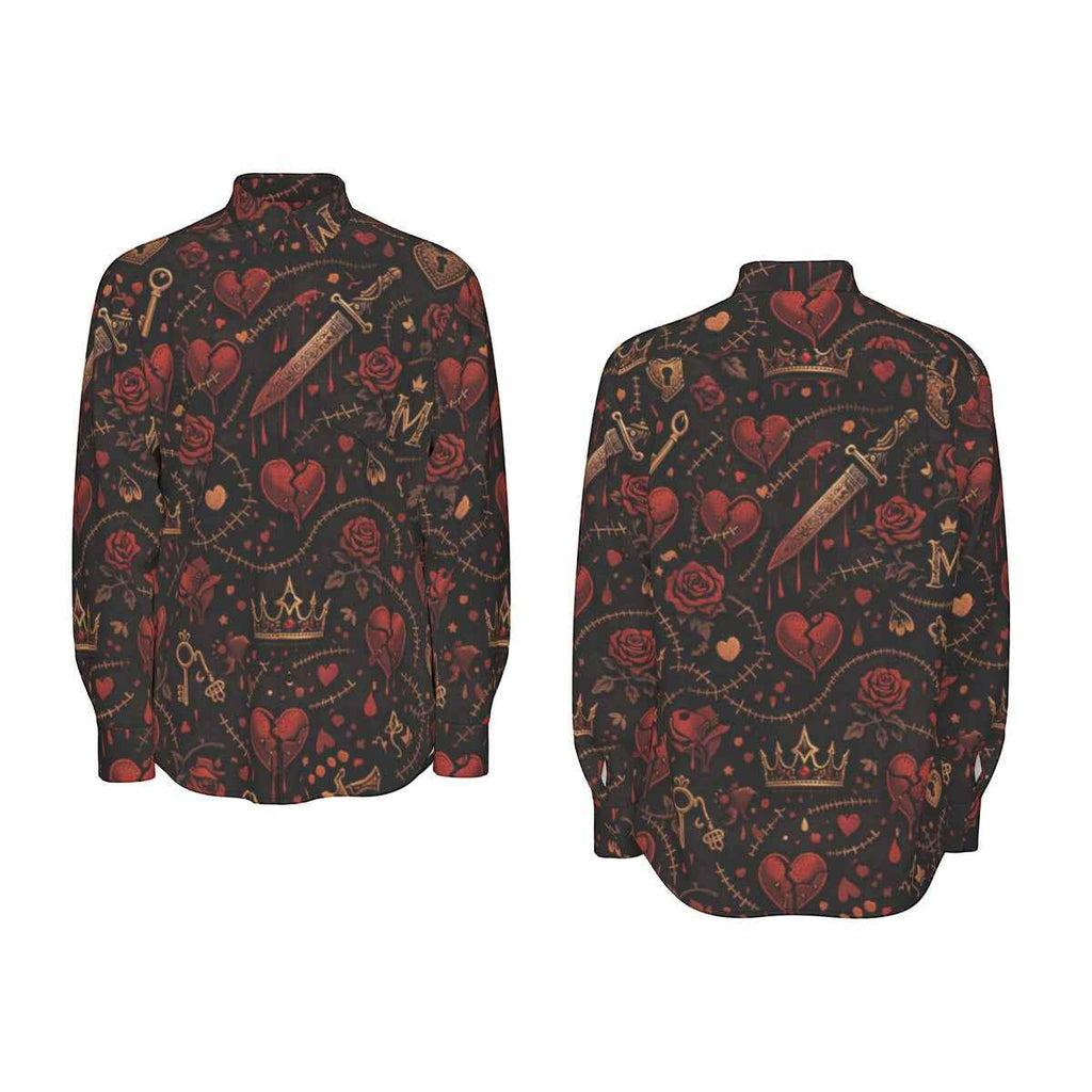 MUNSIEUR All-Over Print Men's Long Sleeve Tee Valentine's Day Collection