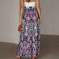 MUNSIEUR All-Over Print Women's Ruffled Wide-Leg Jeans