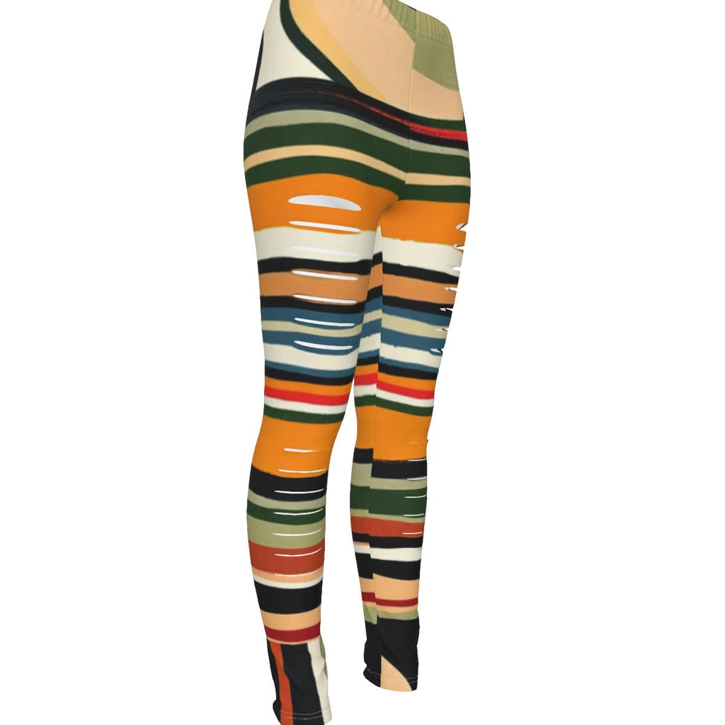 MUNSIEUR All-Over Print Women's Ripped Leggings