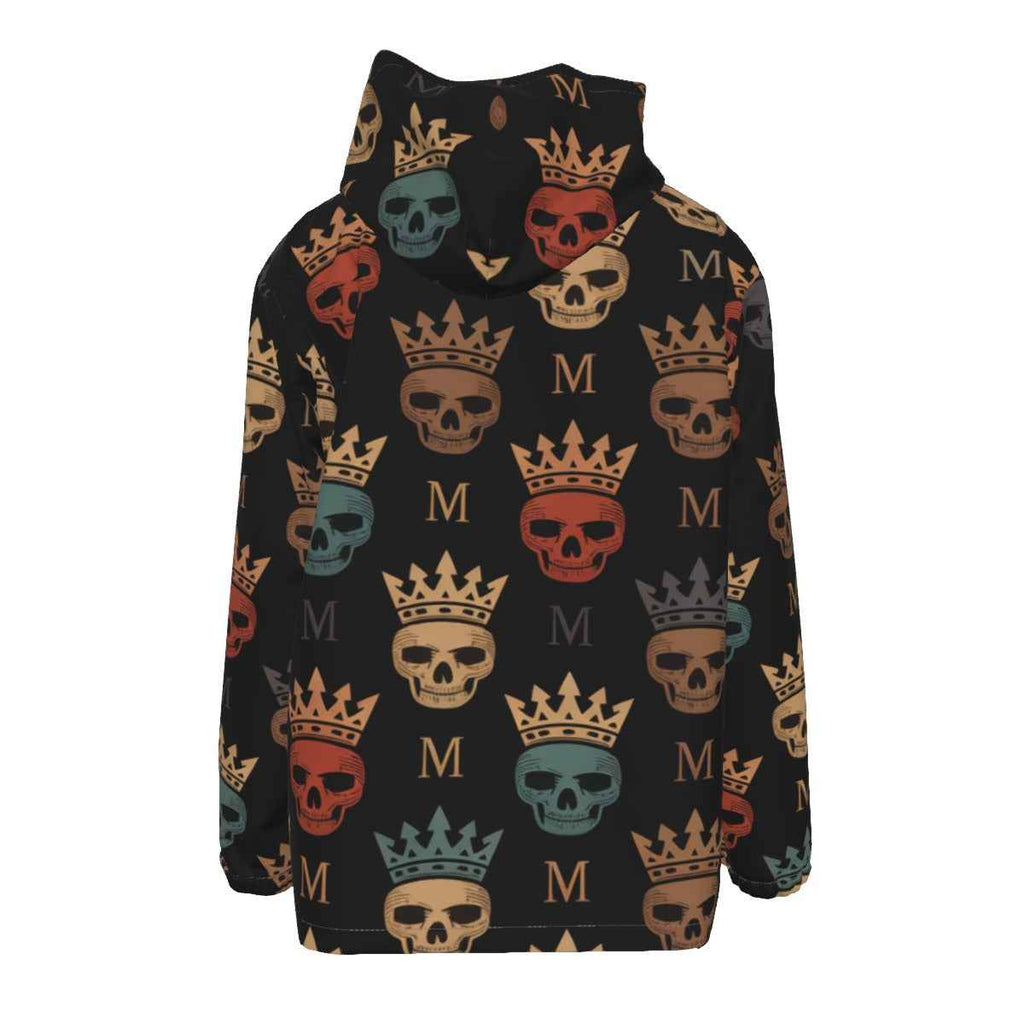 All-Over Print Men's Hooded Zipper Windbreakers Coat