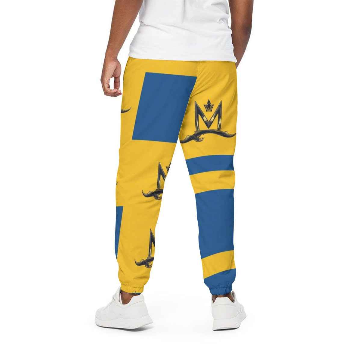 Yellow 310GSM All-Over Print Joggers – Heavy Cotton | MUNSIEUR