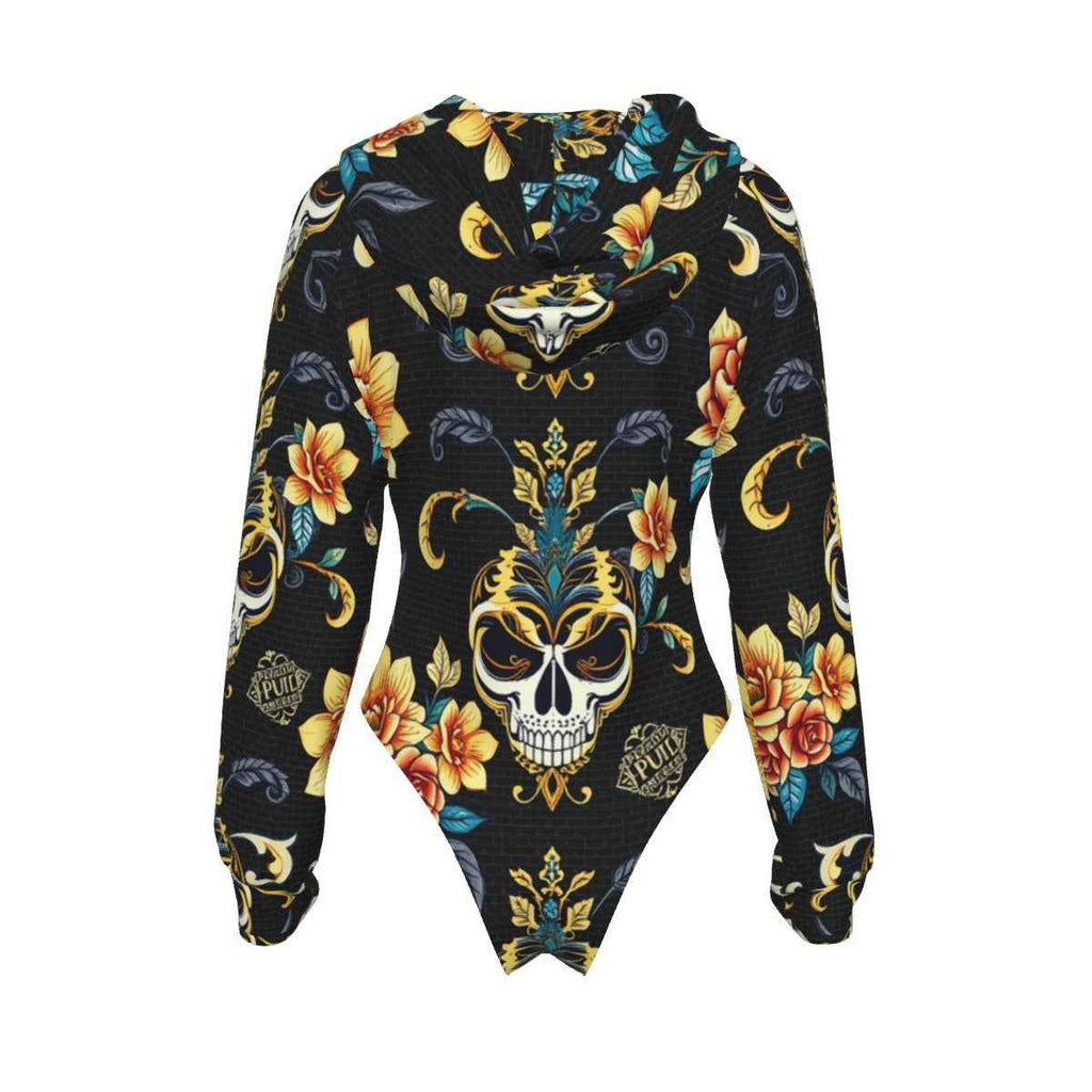 MUNSIEUR All-Over Print Women's Raglan Sleeve with Lining Bodysuit