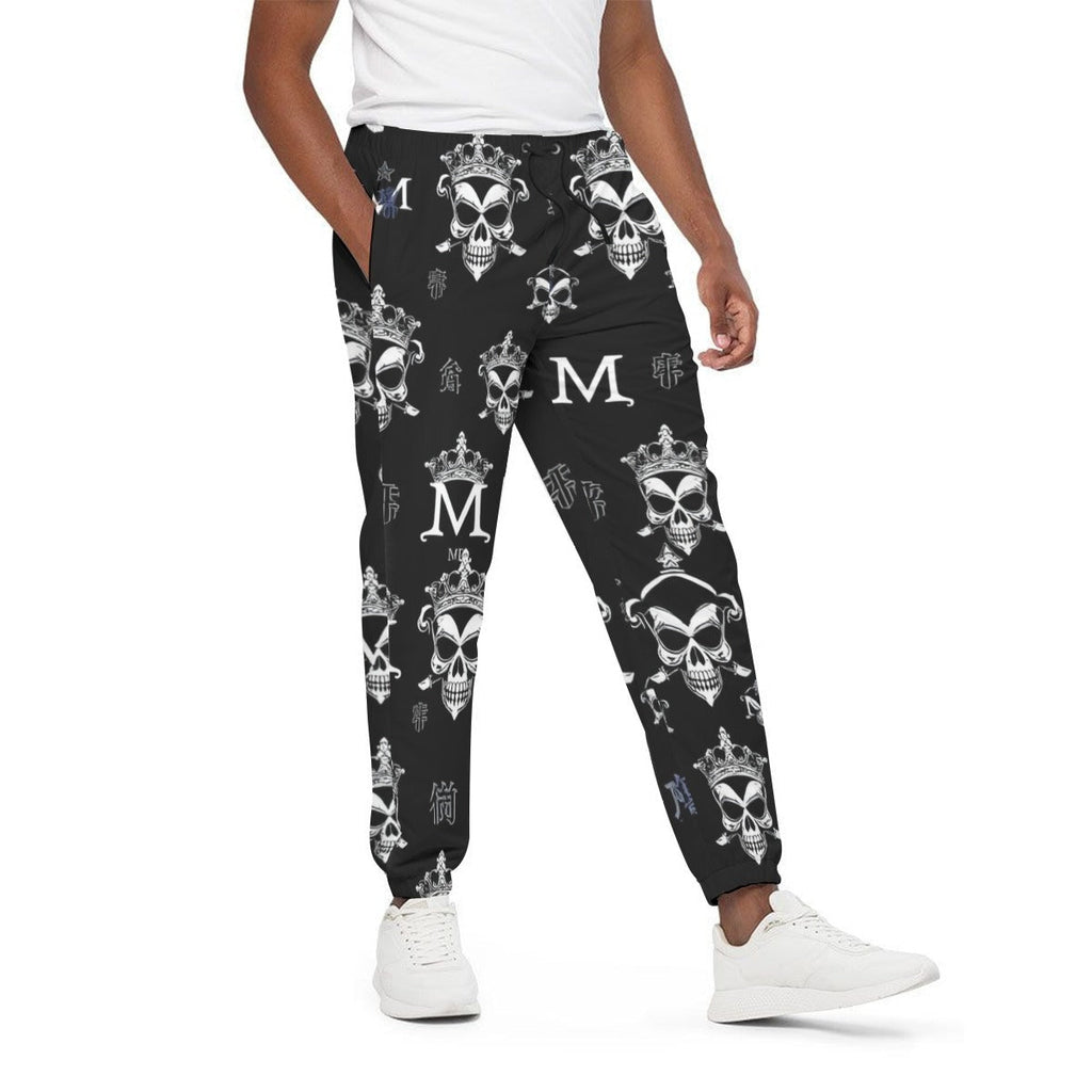 Black 310GSM All-Over Print Joggers for Men | MUNSIEUR