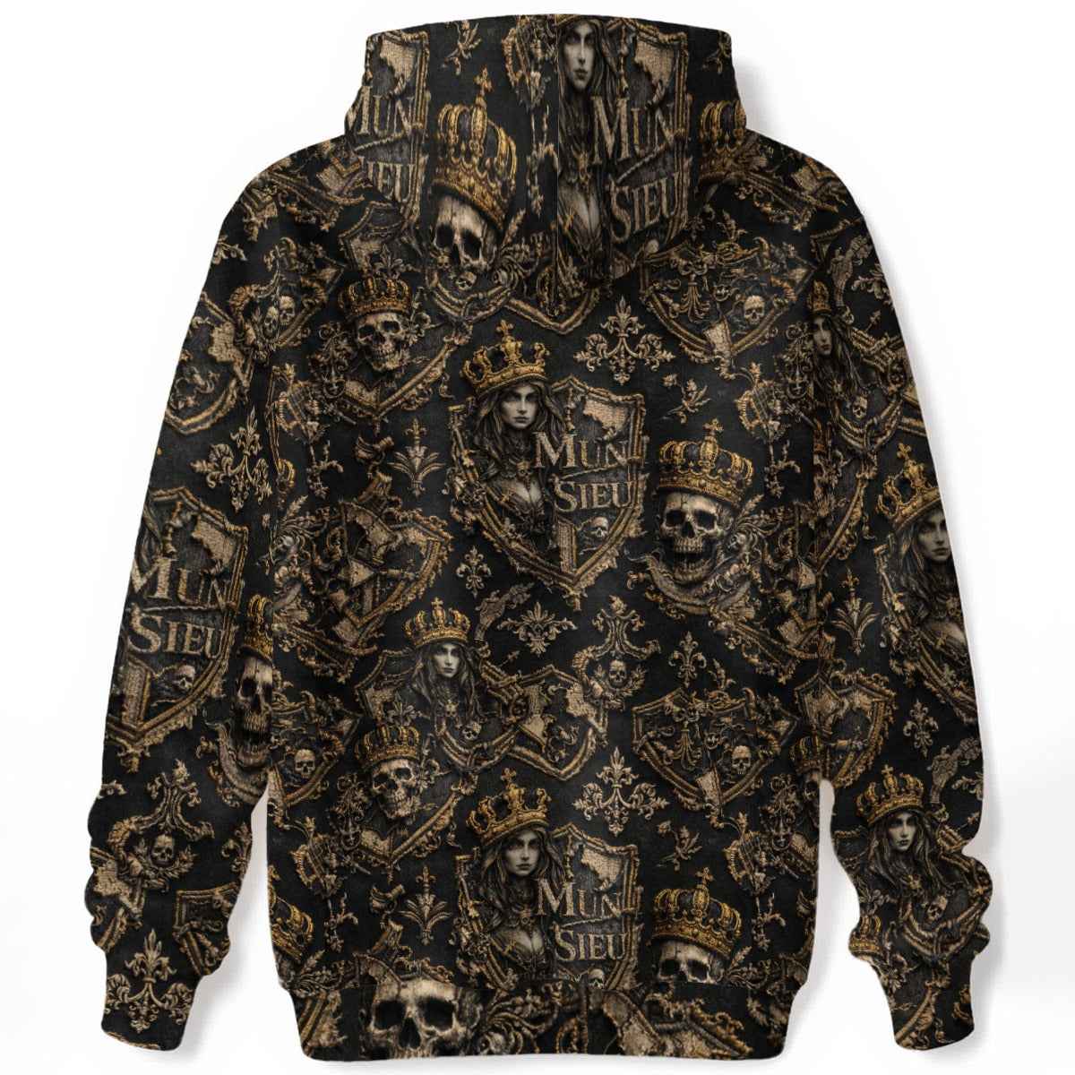 Men's All-Over Print Pullover Hoodie - 310GSM Cotton | MUNSIEUR