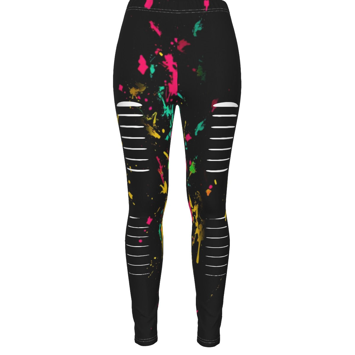 MUNSIEUR All-Over Print Women's Ripped Leggings