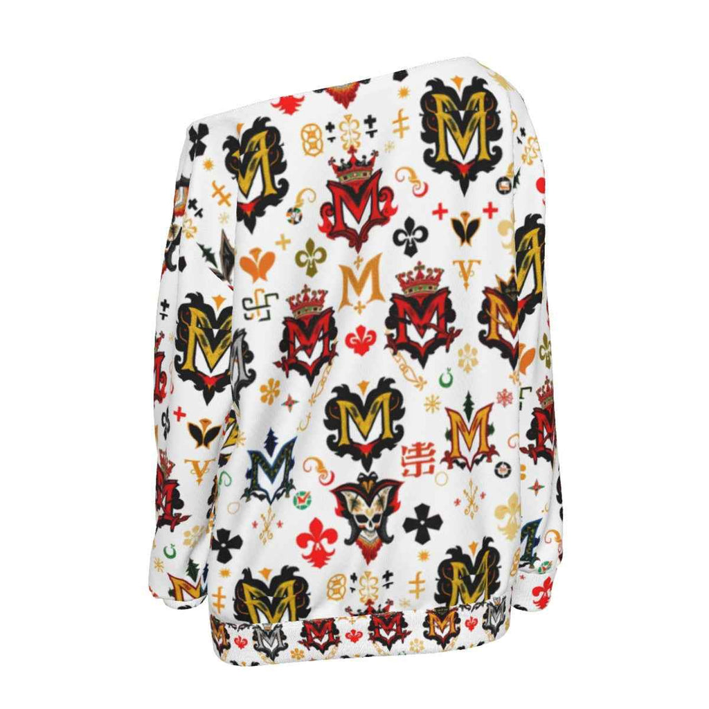 MUNSIEUR All-Over Print Women's Off-Shoulder Sweatshirt