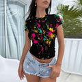 MUNSIEUR All-Over Print Women's Slim-Fit T-Shirt