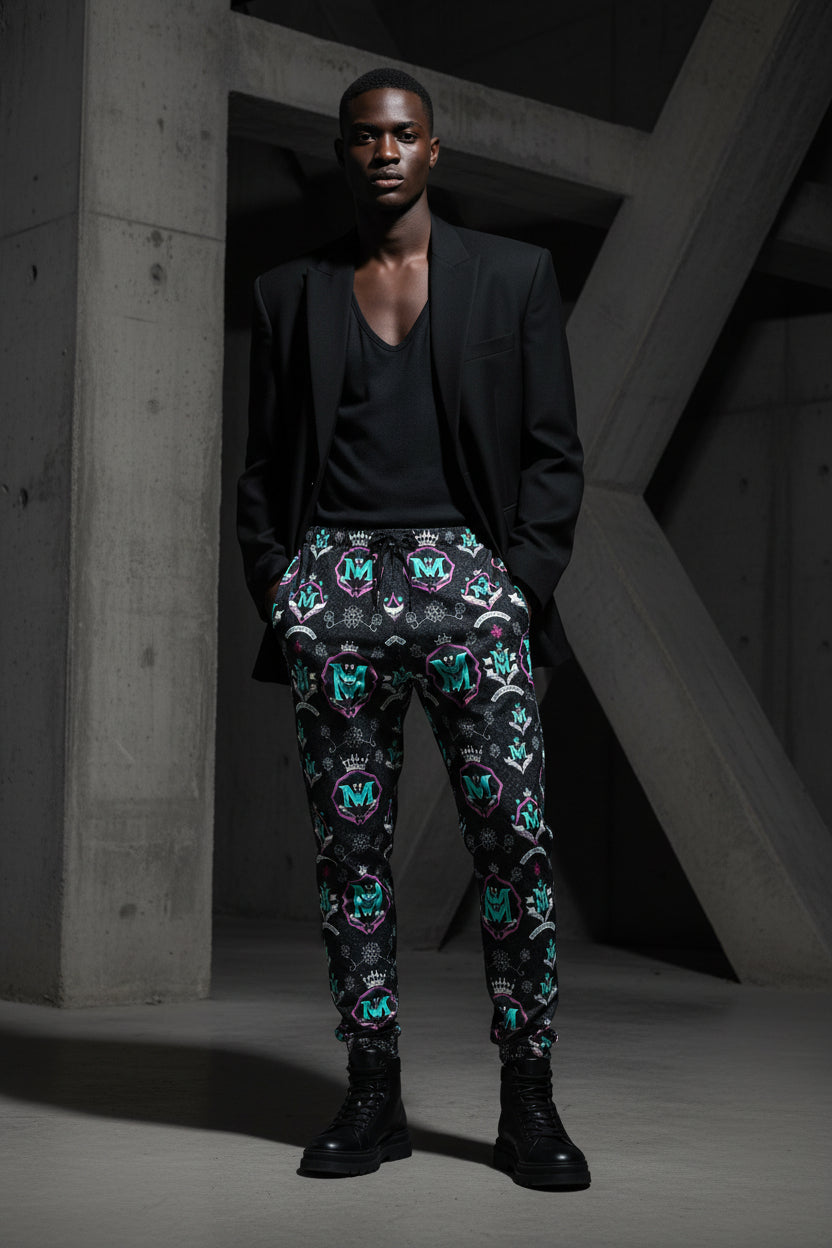310GSM All-Over Print Joggers – Heavyweight Cotton | MUNSIEUR