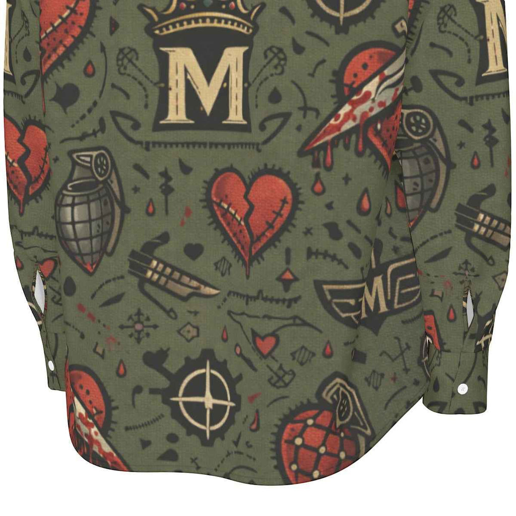 MUNSIEUR All-Over Print Men's Long Sleeve Tee