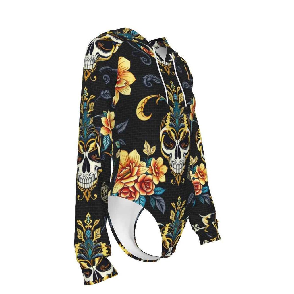 MUNSIEUR All-Over Print Women's Raglan Sleeve with Lining Bodysuit