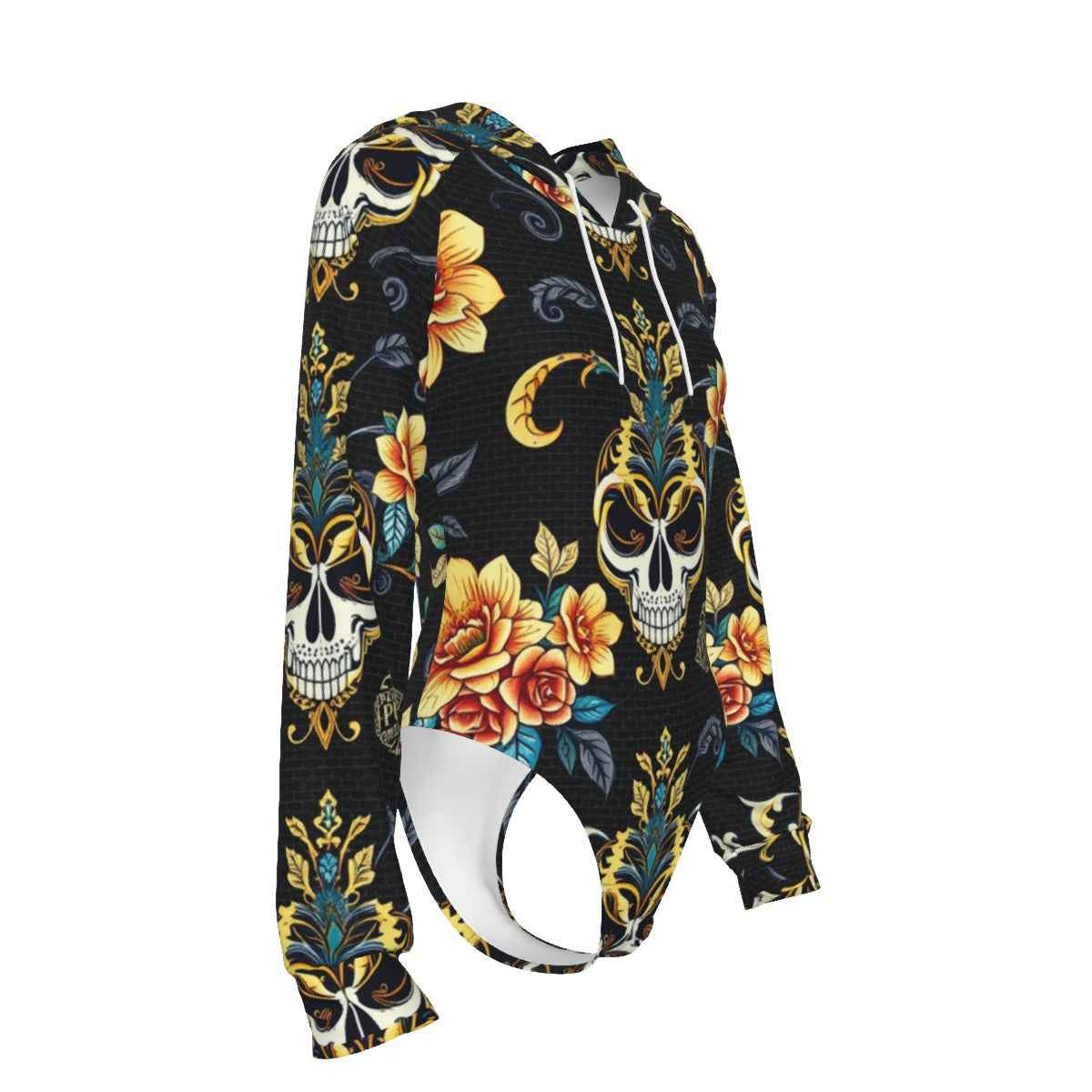 MUNSIEUR All-Over Print Women's Raglan Sleeve with Lining Bodysuit