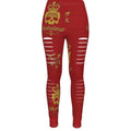 MUNSIEUR All-Over Print Women's Ripped Leggings