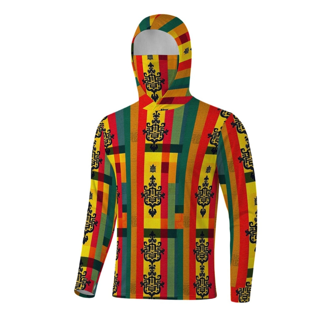 Hoodie with Face Cover and Thumb Holes Juneteenth Collection