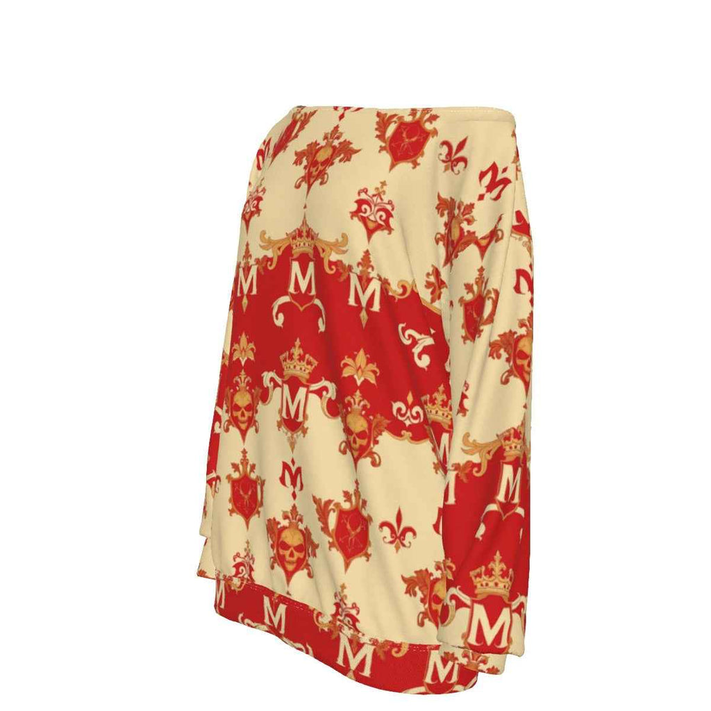 MUNSIEUR All-Over Print Women's Off-Shoulder Sweatshirt New Arrivals