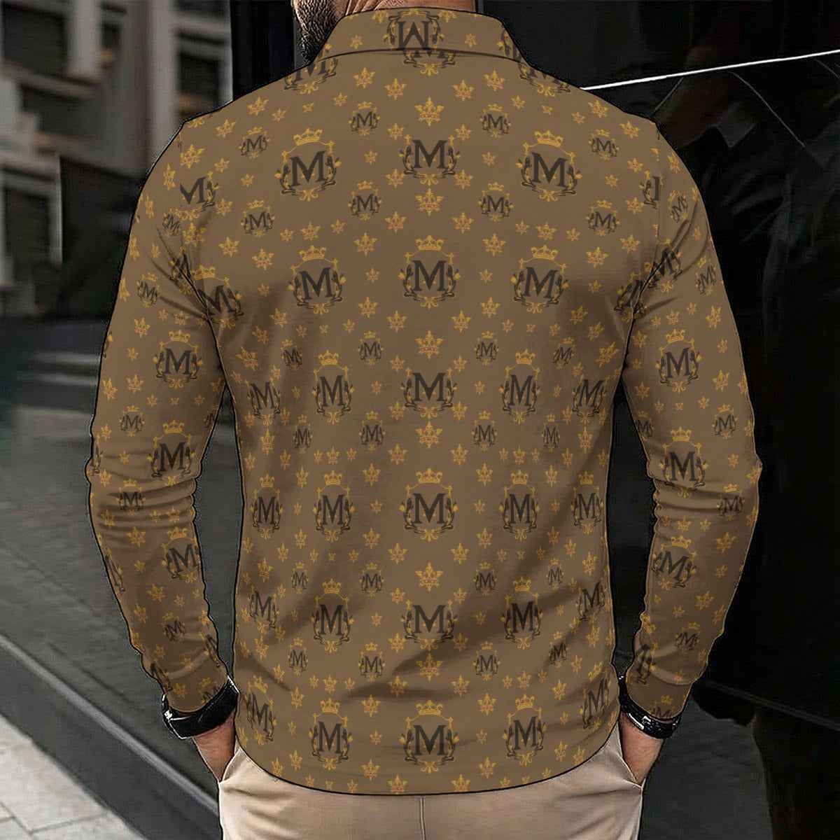MUNSIEUR All-Over Print Men's Polo Tee New Arrivals