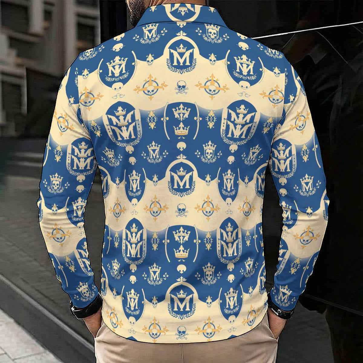 MUNSIEUR All-Over Print Men's Polo Cowboy Tee