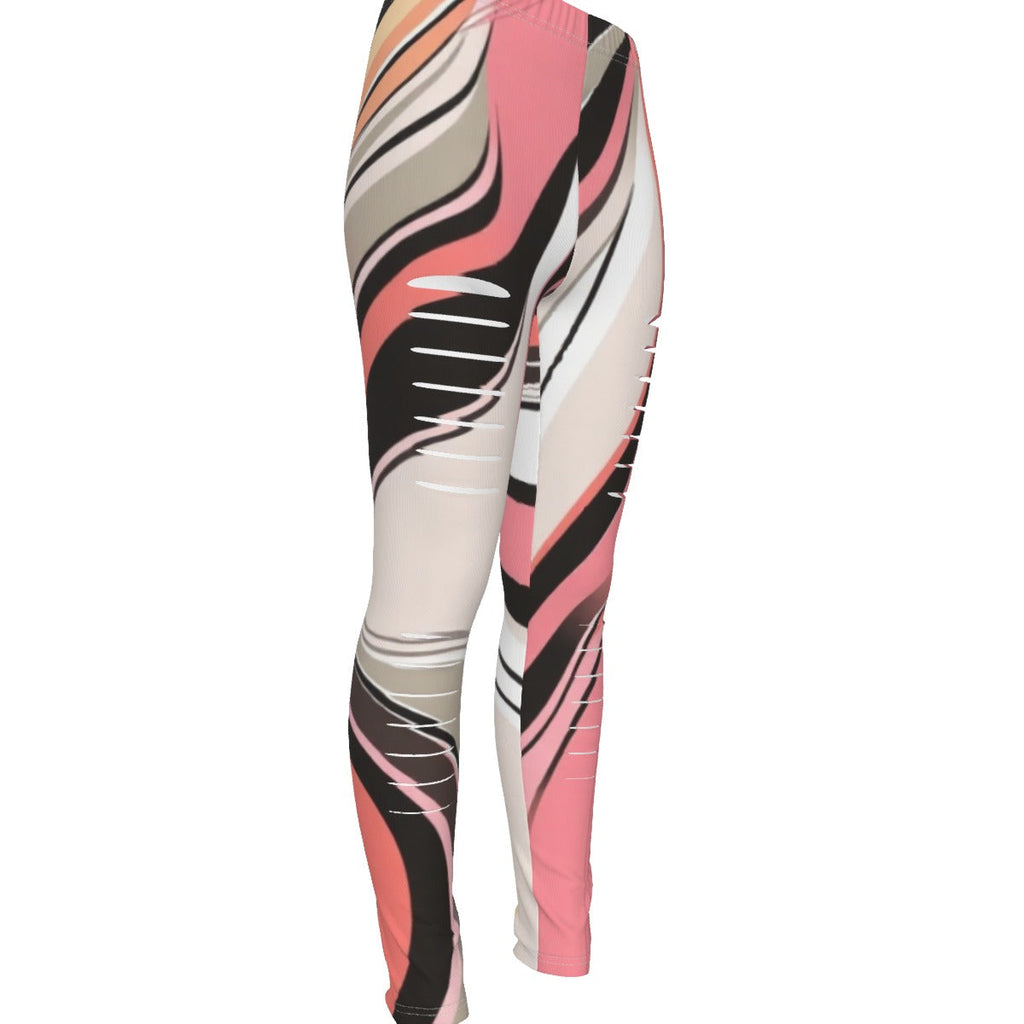 MUNSIEUR All-Over Print Women's Ripped Leggings