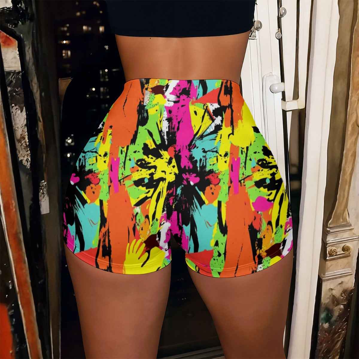 MUNSIEUR All-Over Print Women’s High-Stretch Bottoms