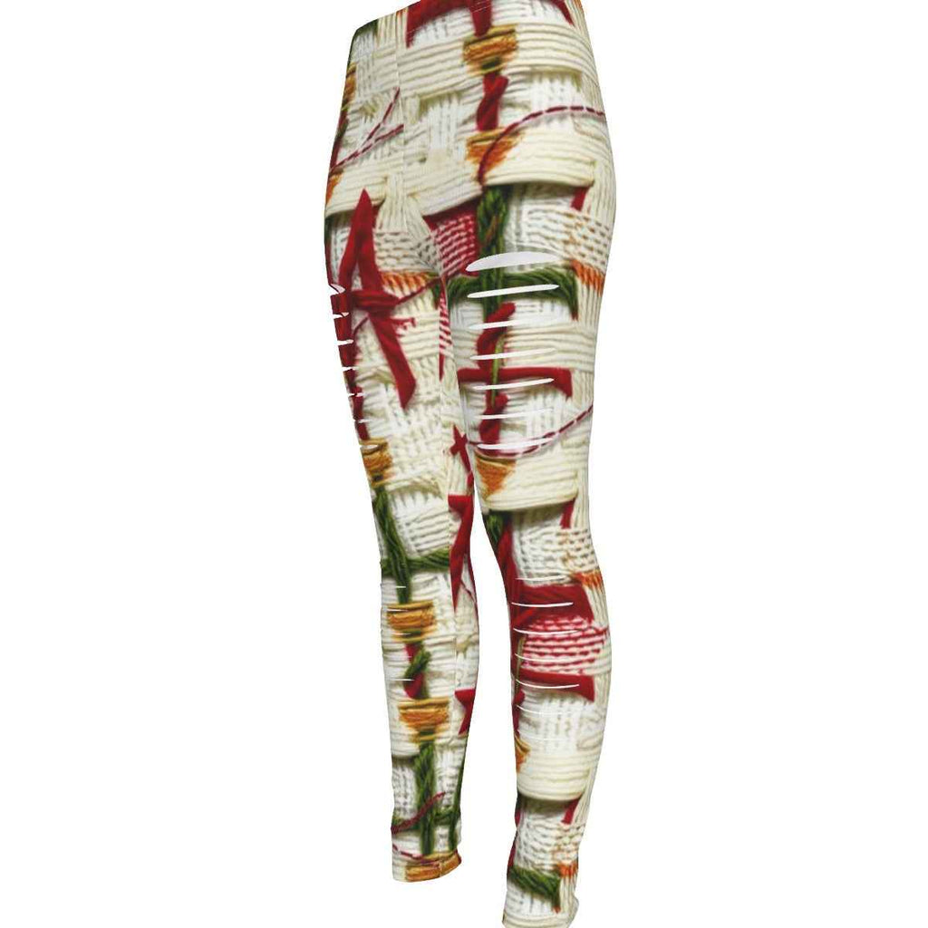 New Arrivals MUNSIEUR All-Over Print Women's Ripped Leggings