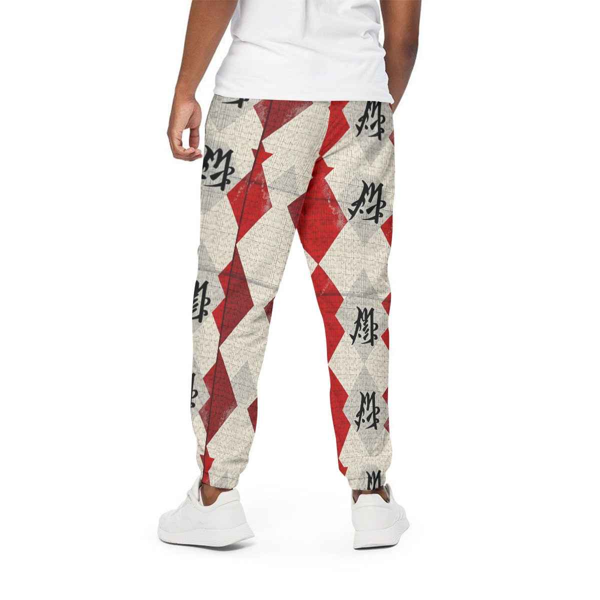 Red 310GSM All-Over Print Joggers – Heavy Cotton | MUNSIEUR