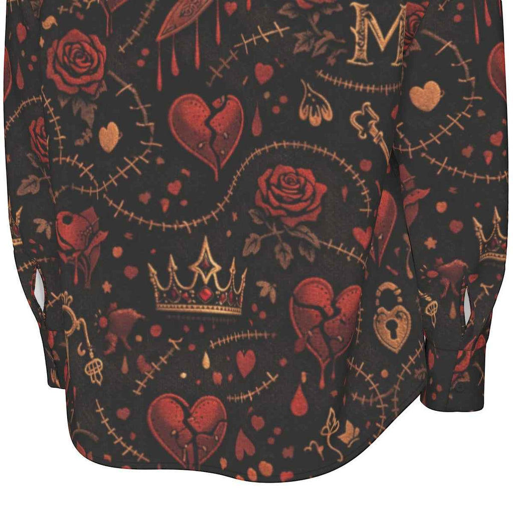 MUNSIEUR All-Over Print Men's Long Sleeve Tee Valentine's Day Collection