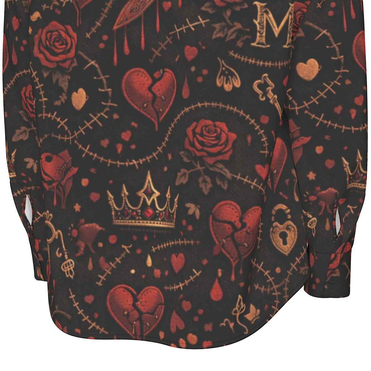 MUNSIEUR All-Over Print Men's Long Sleeve Tee Valentine's Day Collection